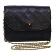 Pre-owned Leather shoulder-bags Chanel Vintage , Black , Dames