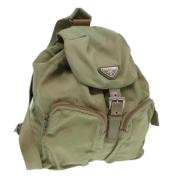 Pre-owned Nylon backpacks Prada Vintage , Green , Dames