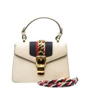 Pre-owned Leather chanel-bags Gucci Vintage , White , Dames