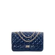 Pre-owned Leather chanel-bags Chanel Vintage , Blue , Dames