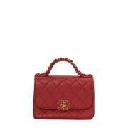 Pre-owned Leather chanel-bags Chanel Vintage , Red , Dames