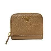 Pre-owned Leather wallets Prada Vintage , Brown , Dames