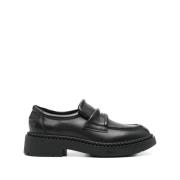 Zwarte Leren Slip-On Penny Loafers ASH , Black , Dames