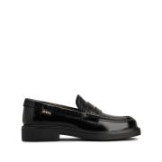 Zwarte Leren Slip-On Brogues Tod's , Black , Dames