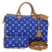 Pre-owned Canvas louis-vuitton-bags Louis Vuitton Vintage , Blue , Dam...