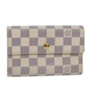 Pre-owned Canvas wallets Louis Vuitton Vintage , White , Dames