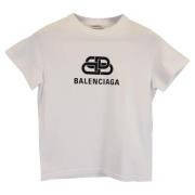 Pre-owned Cotton tops Balenciaga Vintage , White , Dames