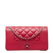 Pre-owned Leather chanel-bags Chanel Vintage , Red , Dames