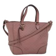 Pre-owned Leather gucci-bags Gucci Vintage , Pink , Dames