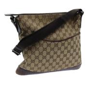 Pre-owned Canvas gucci-bags Gucci Vintage , Beige , Dames