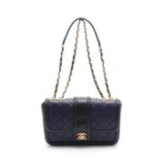 Pre-owned Leather chanel-bags Chanel Vintage , Black , Dames