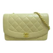 Pre-owned Leather chanel-bags Chanel Vintage , Beige , Dames