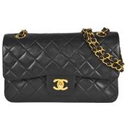 Pre-owned Leather chanel-bags Chanel Vintage , Black , Dames