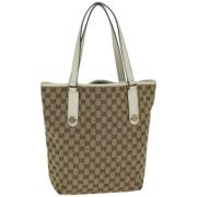 Pre-owned Canvas gucci-bags Gucci Vintage , Beige , Dames