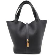 Pre-owned Leather handbags Hermès Vintage , Black , Dames