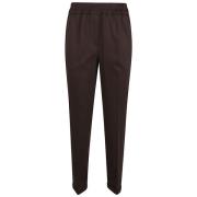 Bruine Elastische Broek met Zakken Via Masini 80 , Brown , Dames