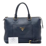 Pre-owned Leather prada-bags Prada Vintage , Blue , Dames