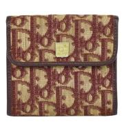 Pre-owned Canvas wallets Dior Vintage , Red , Dames