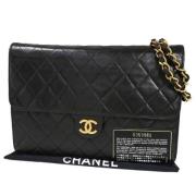 Pre-owned Leather chanel-bags Chanel Vintage , Black , Dames