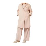 Elegante dubbele jas met kasjmier Marina Rinaldi , Beige , Dames