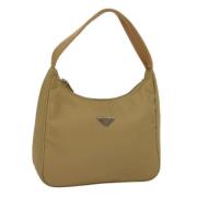 Pre-owned Leather handbags Prada Vintage , Beige , Dames