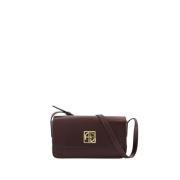 Burgundy Leren Crossbody Tas Anine Bing , Red , Dames