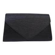 Pre-owned Leather clutches Louis Vuitton Vintage , Black , Dames