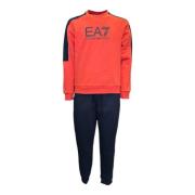 Oranje Katoen Logo Lettering Trainingspak Emporio Armani EA7 , Orange ...