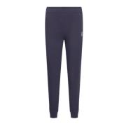 Blauwe dames sweatpants met voorlogo Emporio Armani EA7 , Blue , Dames