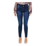 Blauwe Skinny Jeans met Hoge Taille Gaudi , Blue , Dames