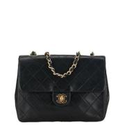 Pre-owned Leather chanel-bags Chanel Vintage , Black , Dames