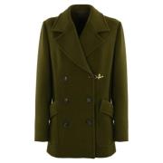 Groene Wol Kasjmier Korte Jas Fay , Green , Dames