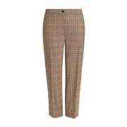 Tijdloze wollen geruite broek Marina Rinaldi , Brown , Dames