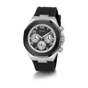 Herenhorloge Empire 46 mm Armband Siliconen Gw0583G1 Guess , Black , H...