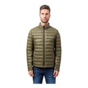 Groene Jas Straight Fit Waterafstotende Jas Hugo Boss , Green , Heren