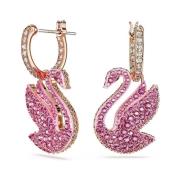 Dames Creolen Iconic Swan Roségoud 5647544 Swarovski , Pink , Dames