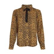 Ella Blouse Tigre King Louie , Brown , Dames