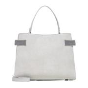 Essence Ecru Suède Handtas Brunello Cucinelli , Beige , Dames