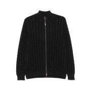 Donkergrijze Cashmere Cable-Knit Vest Kiton , Gray , Heren