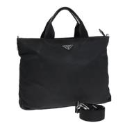 Pre-owned Leather handbags Prada Vintage , Black , Dames