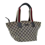 Pre-owned Canvas totes Gucci Vintage , Blue , Dames