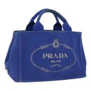 Pre-owned Canvas handbags Prada Vintage , Blue , Dames