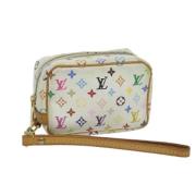 Pre-owned Canvas pouches Louis Vuitton Vintage , White , Dames