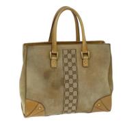 Pre-owned Suede gucci-bags Gucci Vintage , Beige , Dames