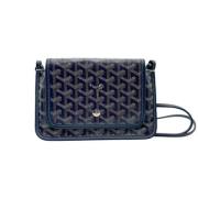 Pre-owned Leather shoulder-bags Goyard Vintage , Blue , Dames