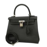 Pre-owned Leather handbags Hermès Vintage , Black , Dames