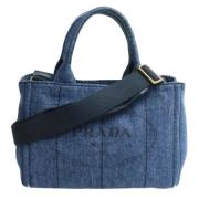 Pre-owned Denim prada-bags Prada Vintage , Blue , Dames