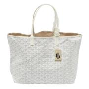 Pre-owned Leather totes Goyard Vintage , White , Dames