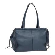 Pre-owned Leather handbags Loewe Pre-owned , Blue , Dames