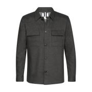 Gebreid Bruin Overshirt Profuomo , Brown , Heren